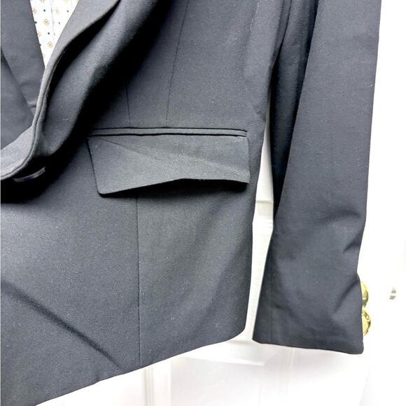 Ann Taylor Black Blazer, Cropped, Waist Length, Size 12P, Petite Jacket - Picture 4 of 10